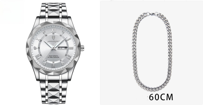 Montre à quartz lumineuse étanche pour homme avec double calendrier - LUXARAH