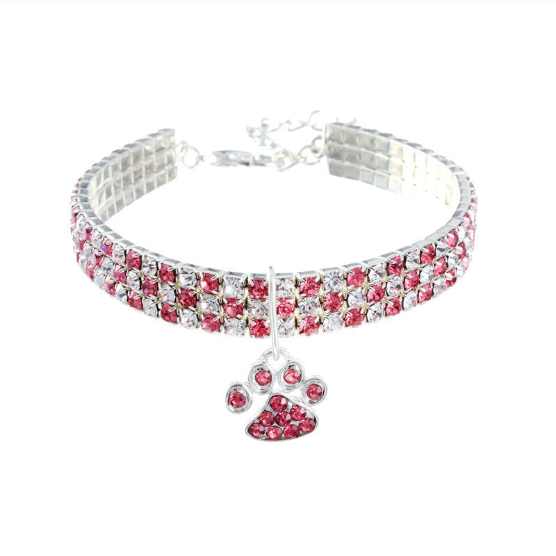 Collier pour animal de compagnie avec diamants, accessoires pour chats et chiens de couleurs variées, griffes de chat, collier élastique pour chat et chien - LUXARAH