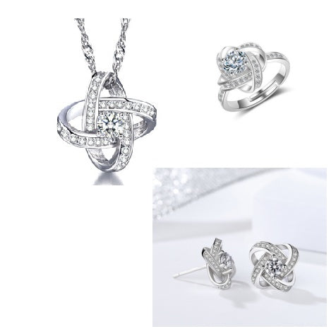 Collier en argent sterling 925 pour femme, pendentif cœur éternel, mosaïque de zircons, cadeau