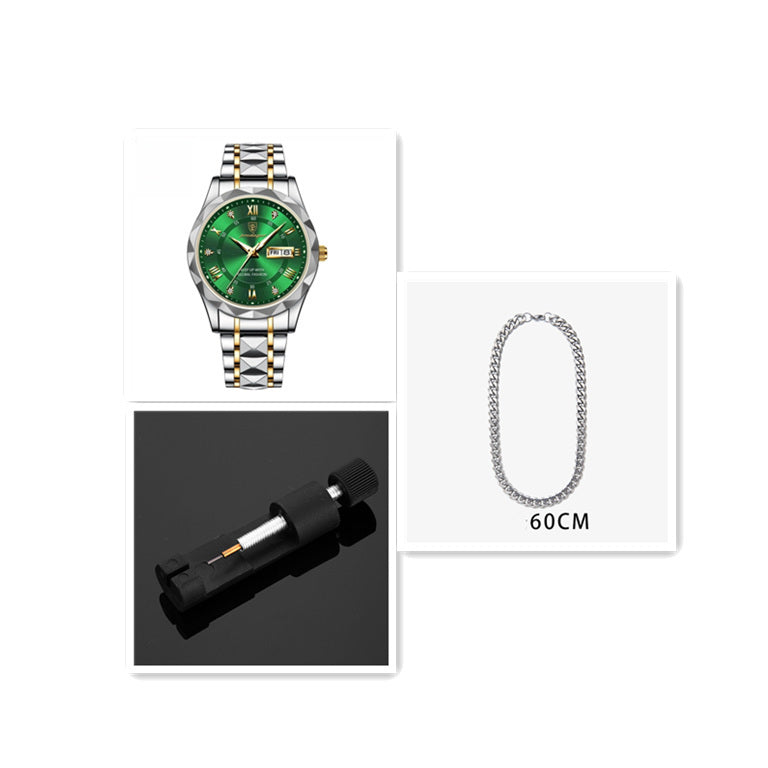 Montre à quartz lumineuse étanche pour homme avec double calendrier - LUXARAH
