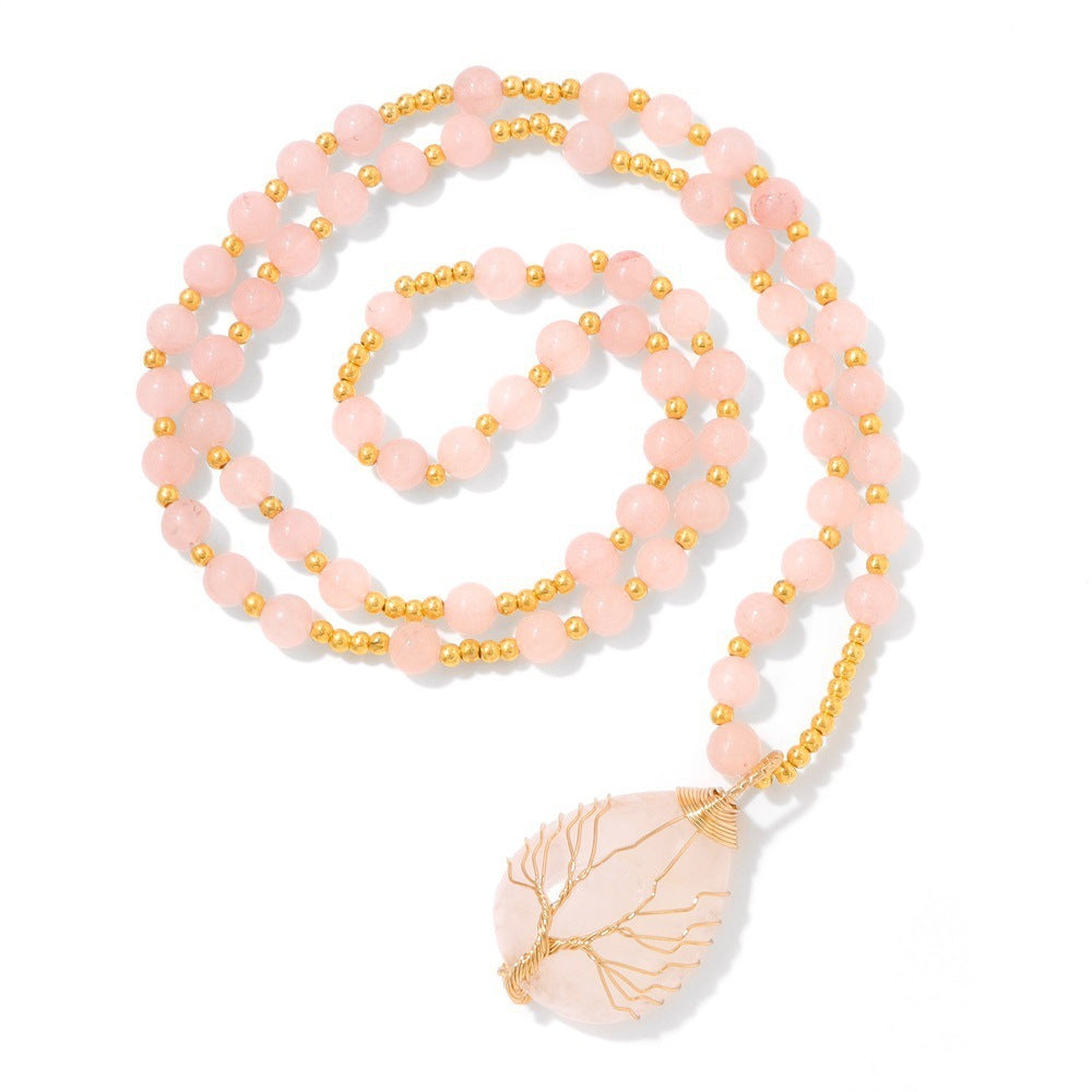 Colliers pour hommes et femmes avec pendentif en pierre et cordon élastique, style plage et bord de mer - LUXARAH
