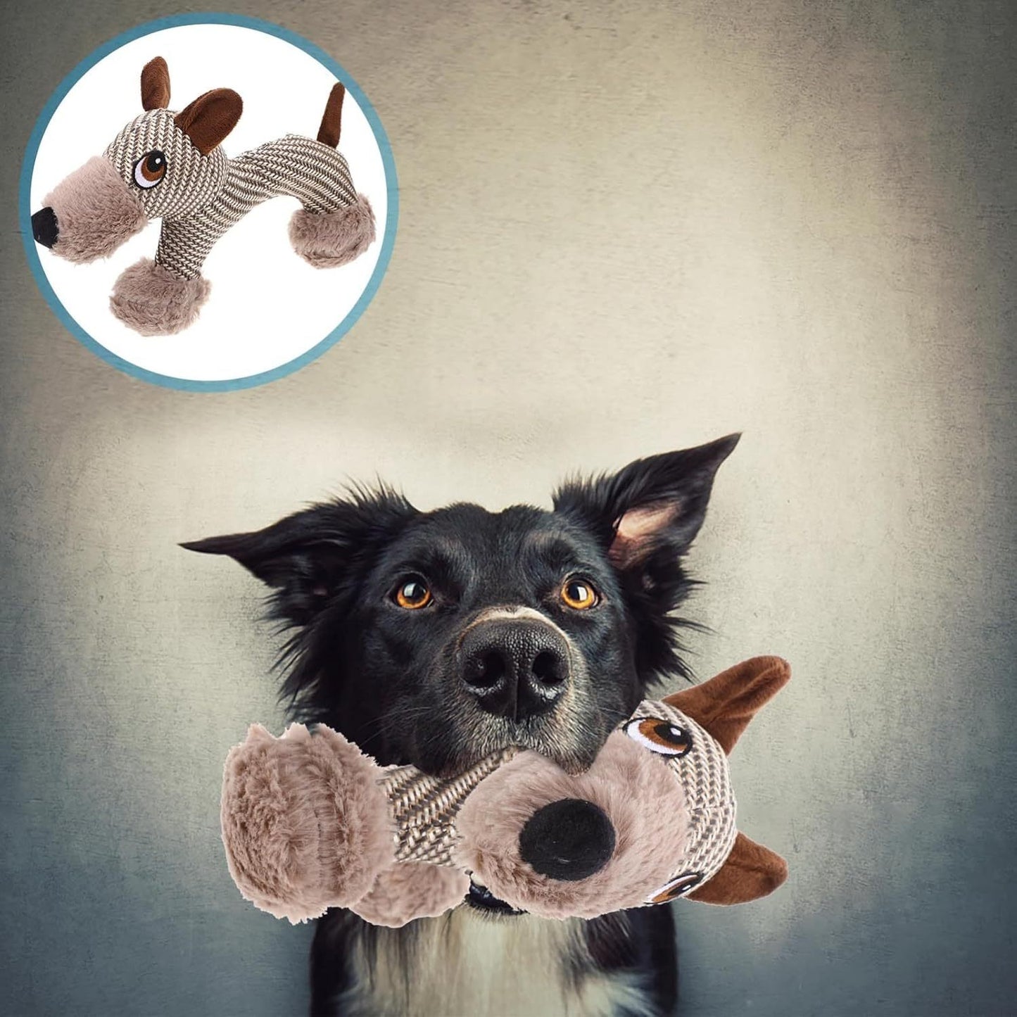 Jouet couineur pour grands chiens, peluche, jouet interactif pour chiens - Jouet à mâcher en peluche pour chiens, jouets couineurs stimulants pour animaux de compagnie, pour chiens de taille moyenne et grande - LUXARAH