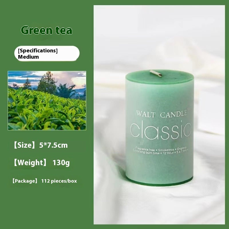 Bougie d'aromathérapie cylindrique colorée, bougie parfumée brillante, bougies sans fumée