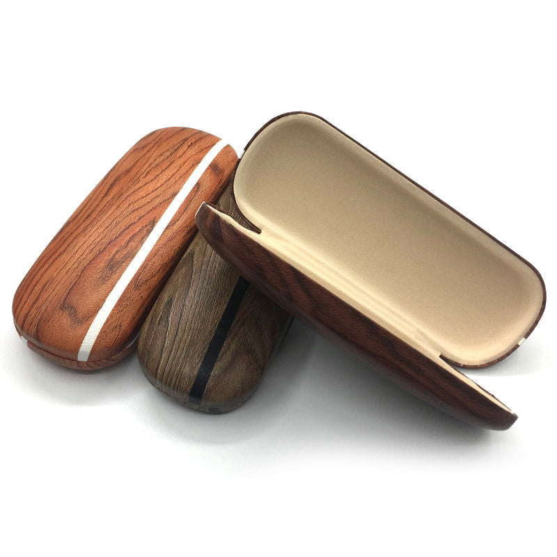Étui à lunettes en grain de bois
