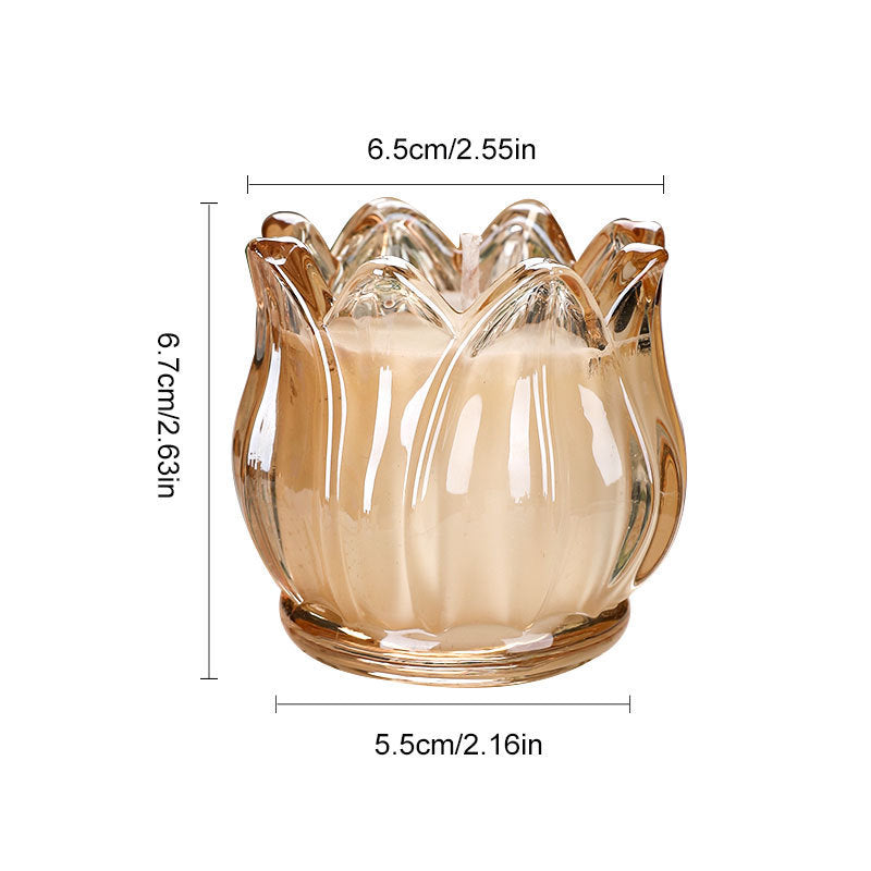 Tulipe française, Verre Huile de soja biologique naturelle ,Cire de soja