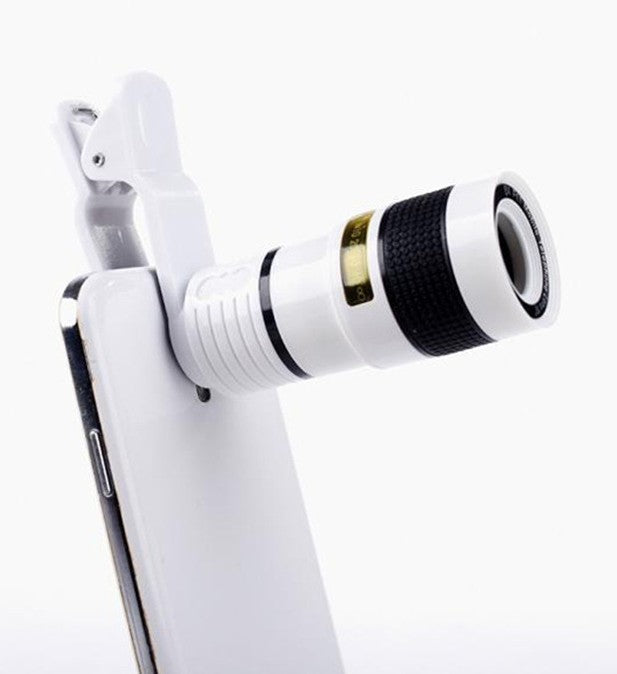 Objectif télescopique rétractable à clip pour téléphone portable Zoom pour Galaxy S3, S4, S5, S6, S7 Edge