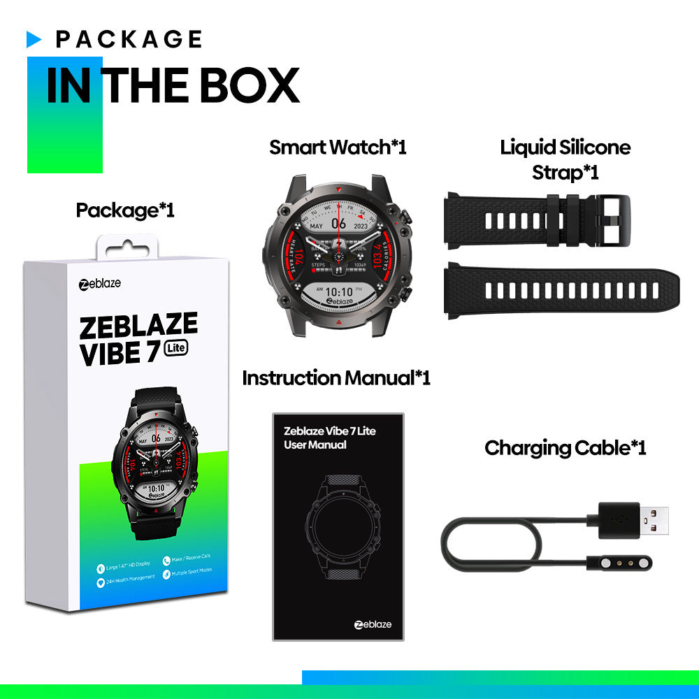 Montre de sport Zeblaze VIBE 7 Lite avec appels Bluetooth - LUXARAH