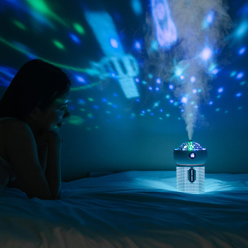 Nouveau diffuseur d'arômes avec veilleuse de projection, humidificateur d'air, rechargeable par USB, diffuseur d'huiles essentielles, vaporisateur hydratant, machine à vapeur