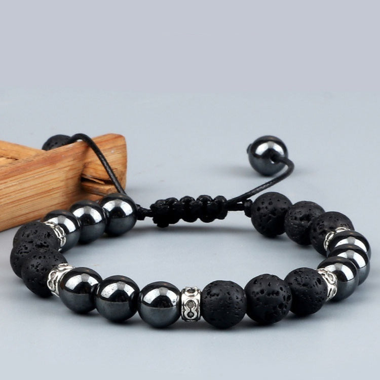 Bracelet en hématite tissé pour le couple - LUXARAH