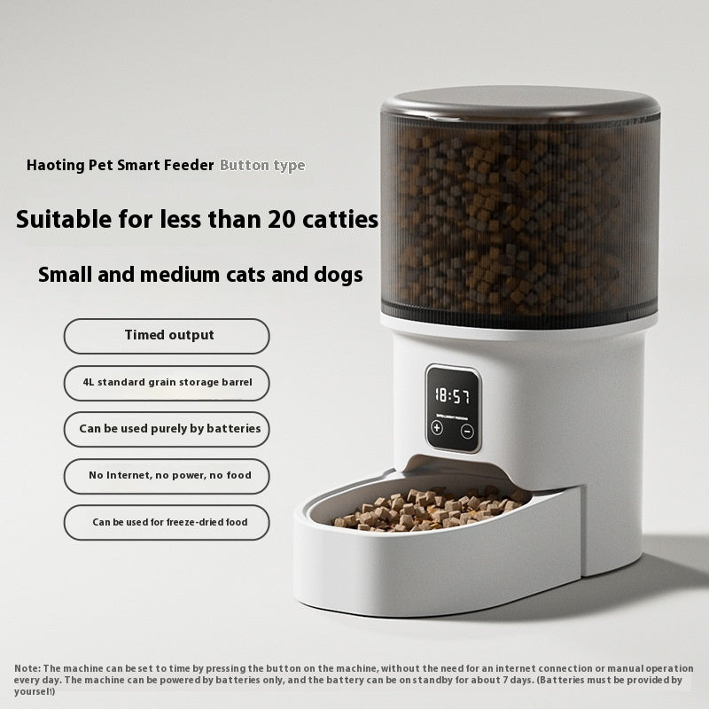 Distributeur automatique de nourriture pour chat et petit chien, 4 L - LUXARAH