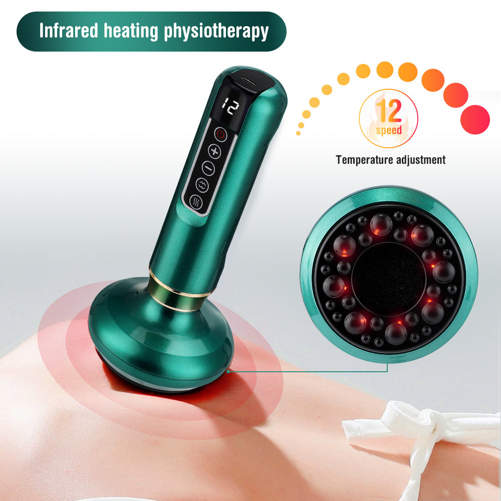 Appareil de massage électrique à ventouses pour le corps, anti-cellulite, ventouses de massage Gua Sha, pots amincissants brûle-graisses - LUXARAH