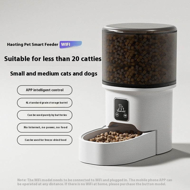 Distributeur automatique de nourriture pour chat et petit chien, 4 L - LUXARAH