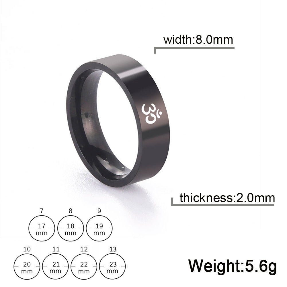 Anneau de yoga en acier inoxydable pour hommes et femmes - LUXARAH