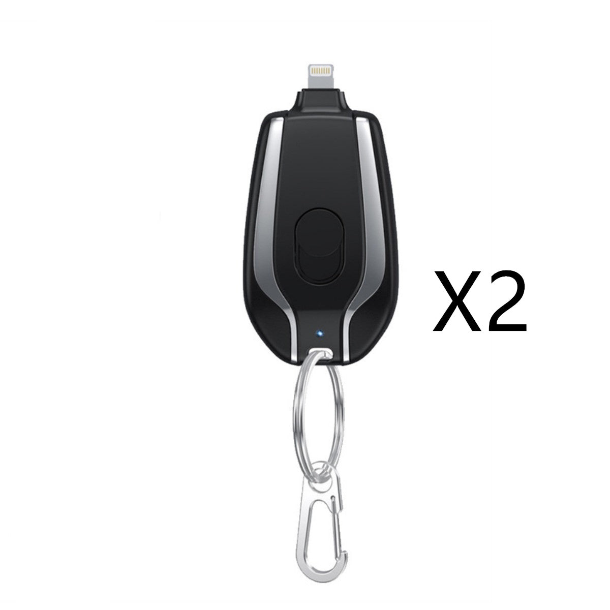 Mini chargeur d'urgence 1500 mAh avec porte-clés et batterie de secours ultra-compacte de type C, charge rapide
