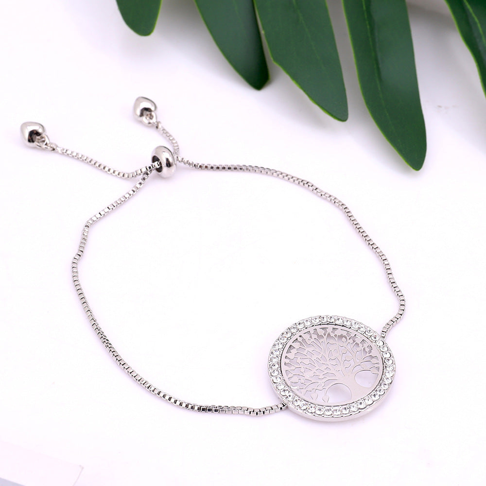 Nouveau bracelet créatif en métal doré avec arbre de vie porte-bonheur - LUXARAH