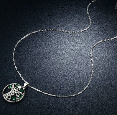 Collier avec pendentif arbre de vie en argent sterling 925 pour femme, bijou tendance, cadeau