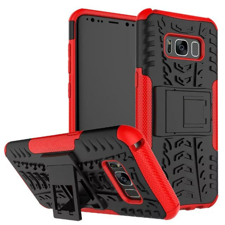Coque de téléphone portable Samsung S8 plus Galaxy S8 avec support à motif coloré en forme de pneu, étui antichute inclus
