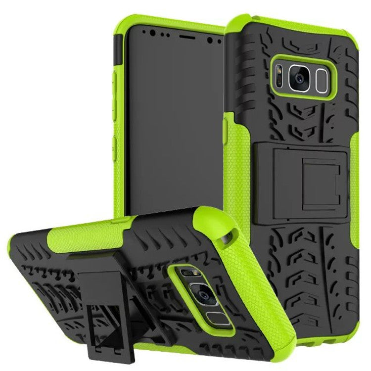 Coque de téléphone portable Samsung S8 plus Galaxy S8 avec support à motif coloré en forme de pneu, étui antichute inclus