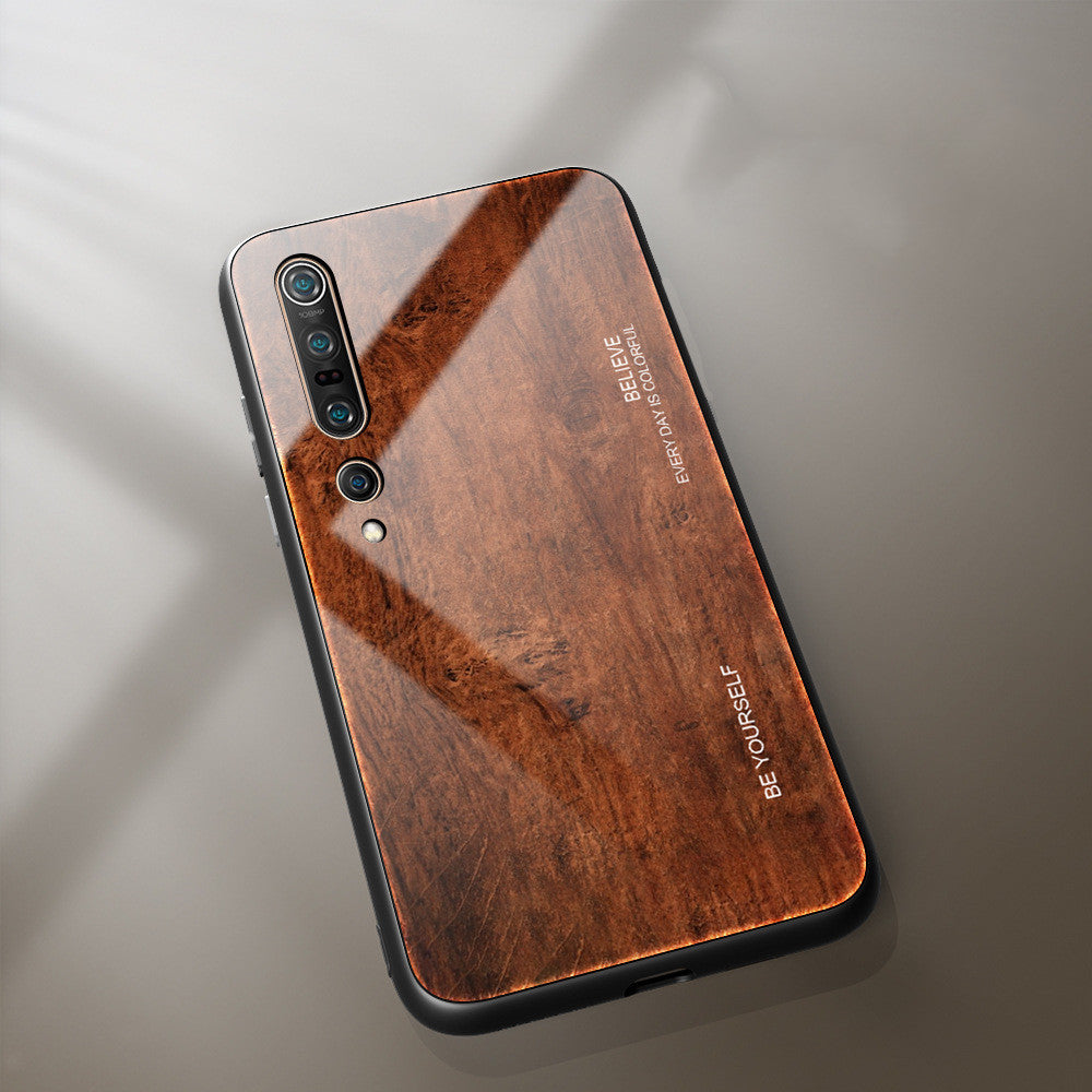 Étui de téléphone en verre grain de bois