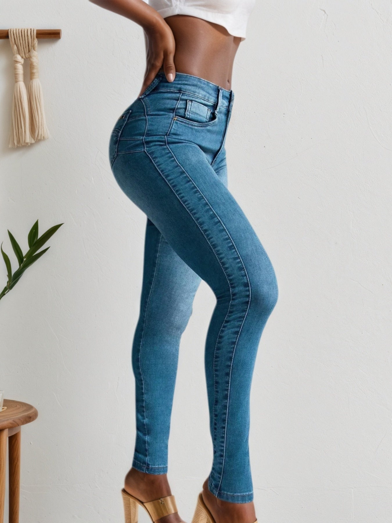 Jean moulant polyvalent quatre saisons pour femmes - LUXARAH