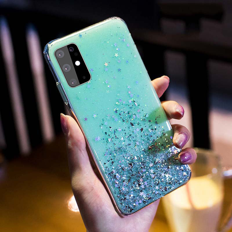 Coque de téléphone portable Samsung avec étoile rose dégradée