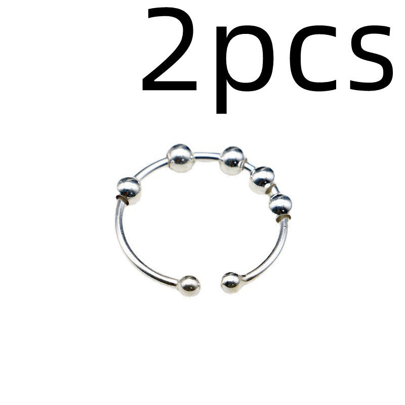 Bague anti-stress rotative en argent sterling S925 - LUXARAH