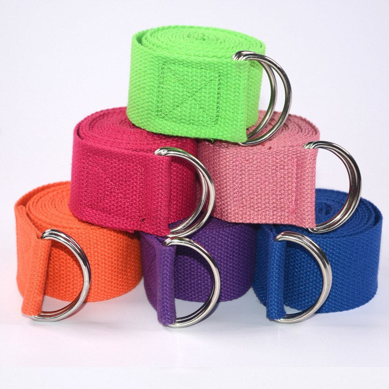 Corde de yoga extensible avec bande de tension en coton - LUXARAH