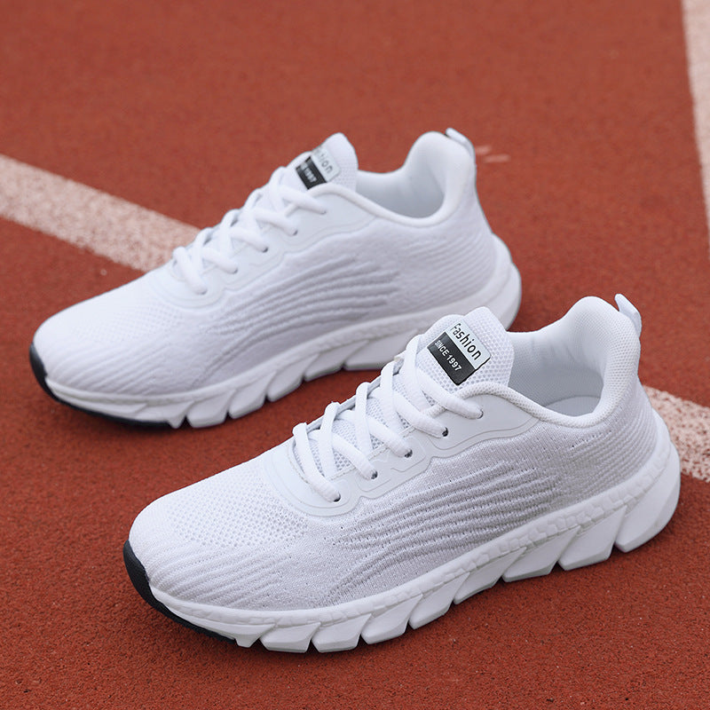 Chaussures de course respirantes tissées volantes pour hommes et femmes, baskets décontractées pour couples - LUXARAH