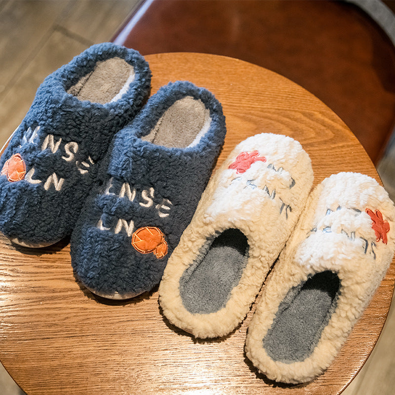 Chaussons d'hiver en polaire à fleurs pour femmes, chaussures chaudes et antidérapantes pour la chambre à coucher