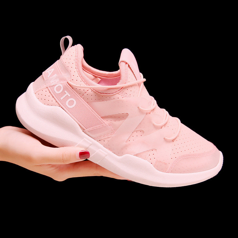 Chaussures de sport blanches pour femmes, chaussures de course décontractées et respirantes - LUXARAH