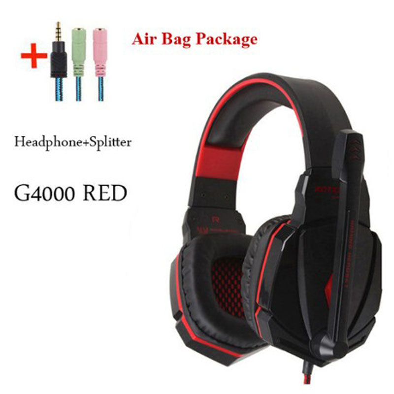 Casque de jeu filaire avec son surround, basses profondes, stéréo, écouteurs avec microphone