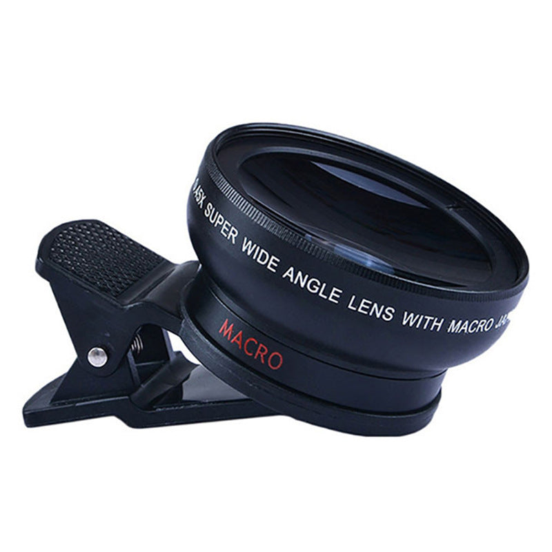 Objectif de téléphone portable 0,45X grand angle 12,5 fois l'objectif macro externe pour appareil photo universel HD Combo
