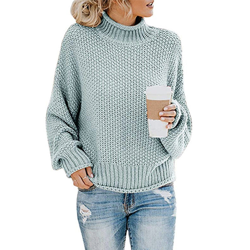 Pull col roulé uni, mode hiver, décontracté, tricoté, manches longues, vêtements pour femmes