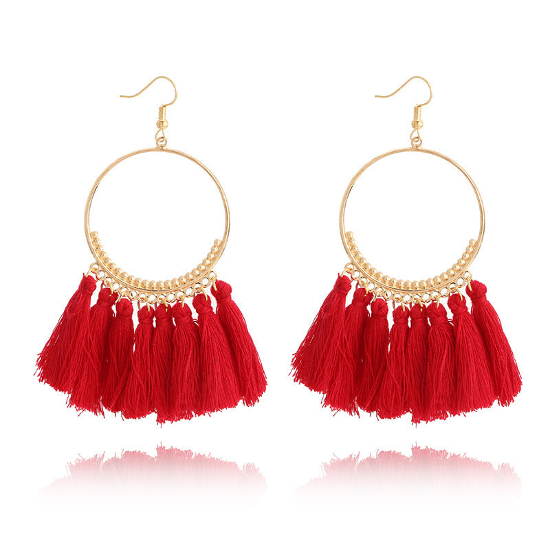 Boucles d'oreilles pendantes à grosses gouttes rondes