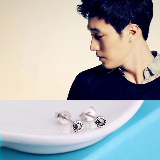 Boucles d'oreilles en argent sterling pour hommes - LUXARAH