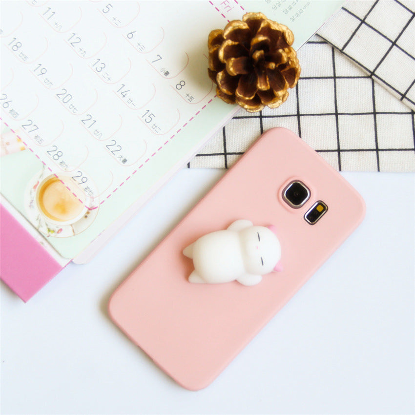 Coque de téléphone portable Samsung en forme de chat tridimensionnel