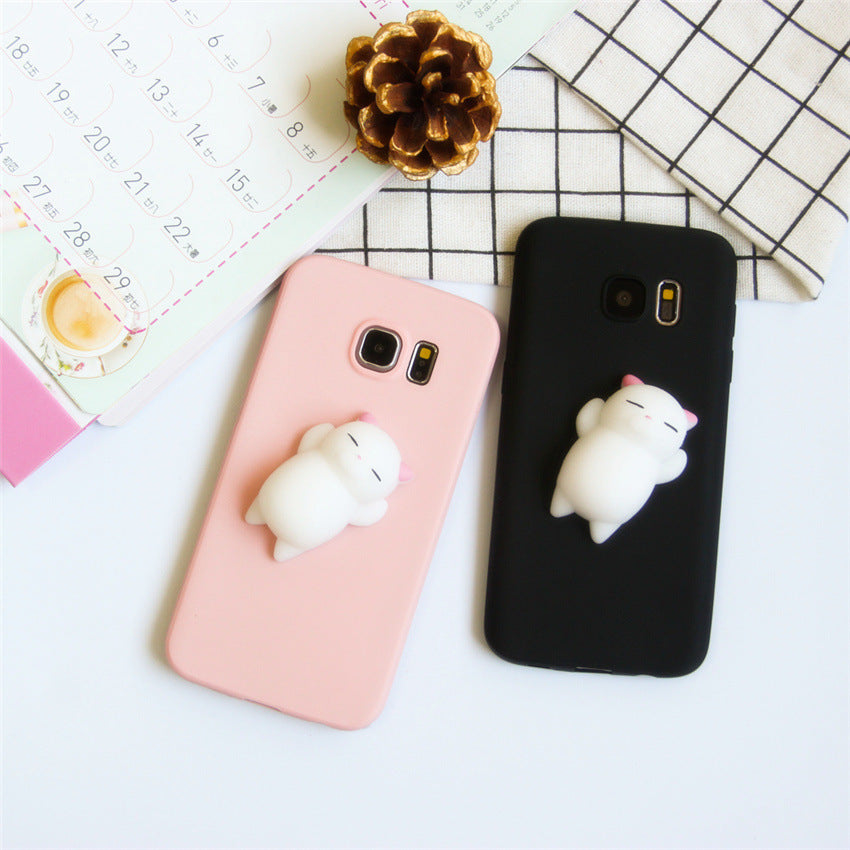 Coque de téléphone portable Samsung en forme de chat tridimensionnel