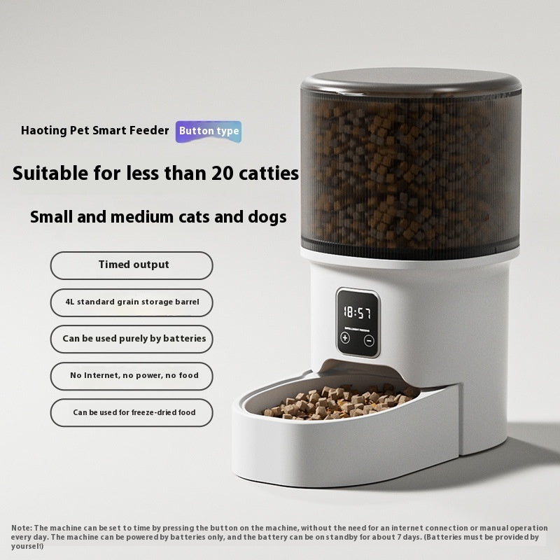 Distributeur automatique de nourriture pour chat et petit chien, 4 L - LUXARAH