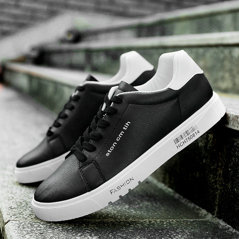 Baskets à lacets pour homme, chaussures de course basses et respirantes, blanches, pour étudiants - LUXARAH