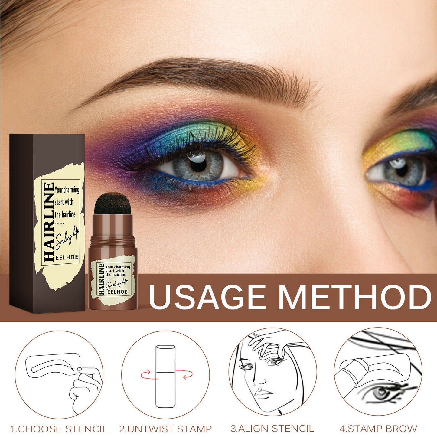 Kit de pochoirs pour sourcils, 24 pochoirs pour modeler les sourcils, outil de définition des sourcils longue tenue, kit réutilisable pour un maquillage parfait - LUXARAH