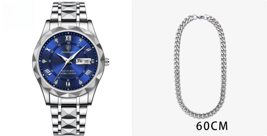 Montre à quartz lumineuse étanche pour homme avec double calendrier - LUXARAH