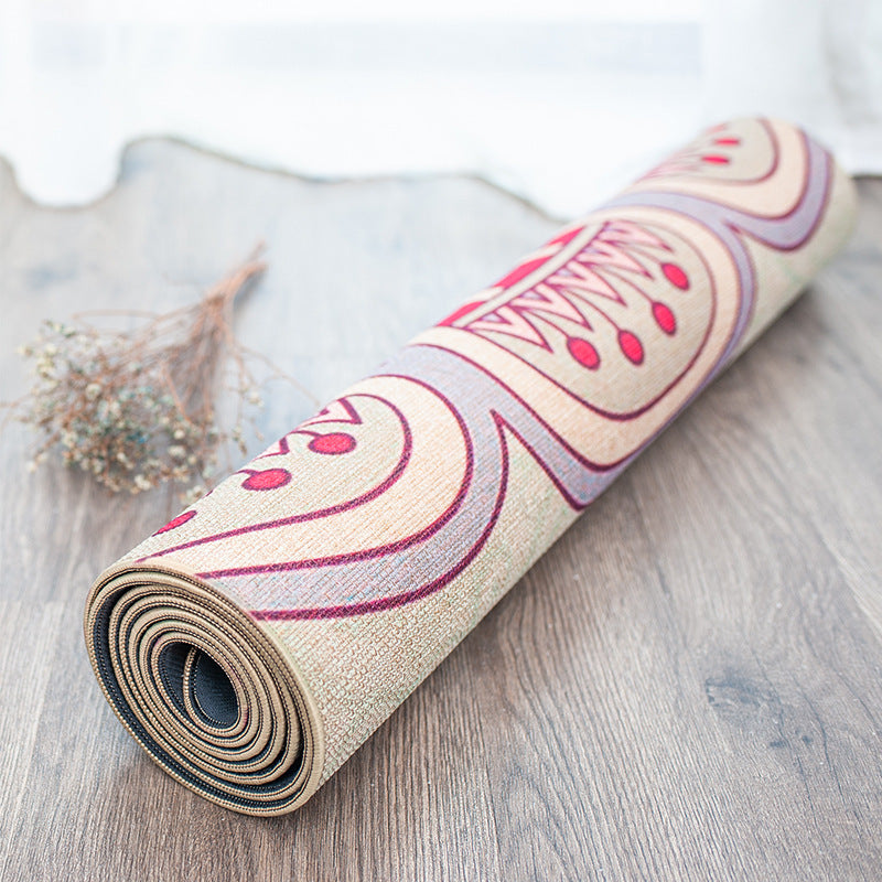Tapis de yoga en lin et caoutchouc naturel - LUXARAH
