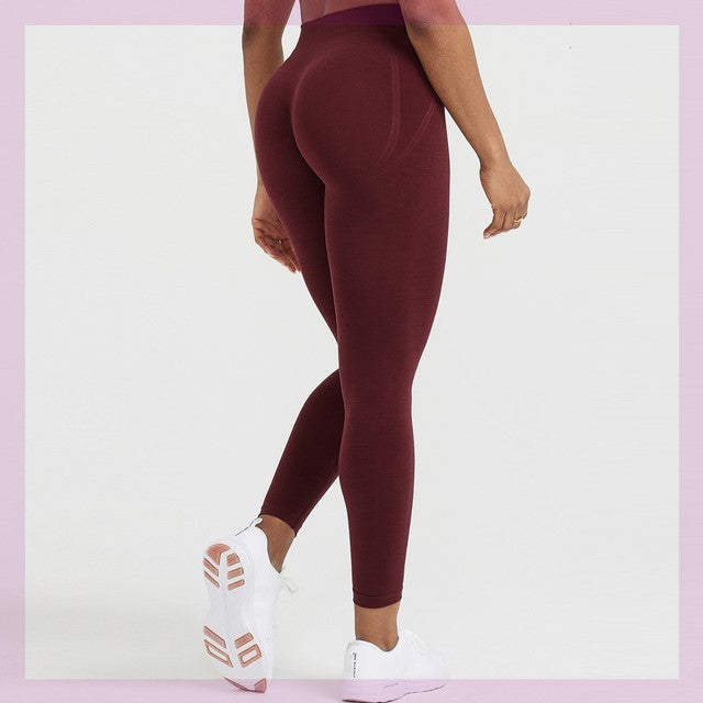 Leggings sans couture pour femmes, legging froissé pour le travail - LUXARAH