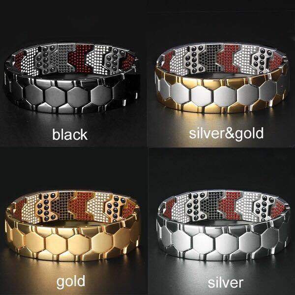 Bracelet magnétique hexagonal détachable multipoints pour homme - LUXARAH