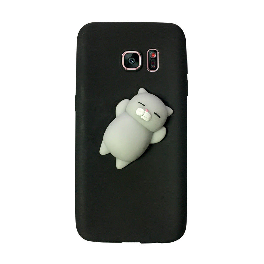 Coque de téléphone portable Samsung en forme de chat tridimensionnel
