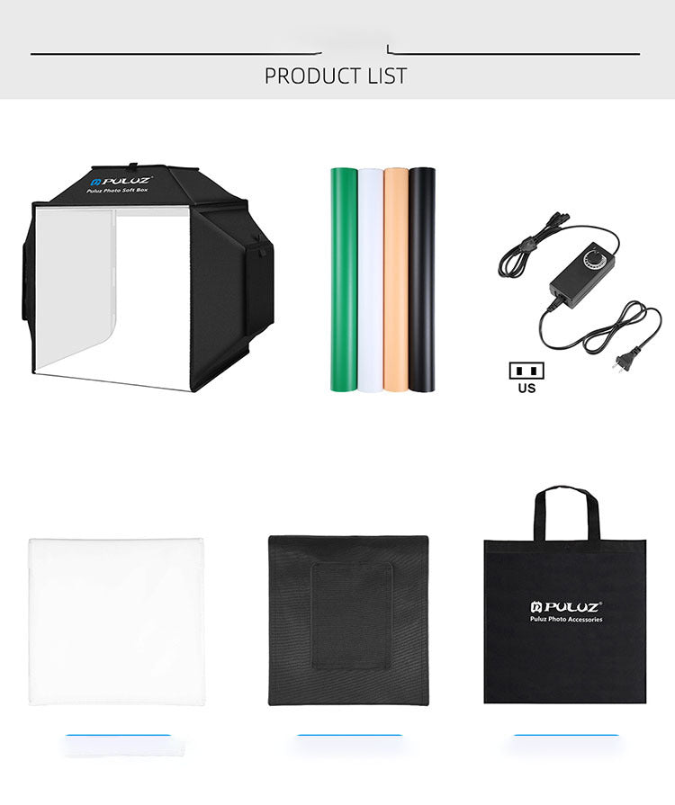 Boîte à lumière LED pliable de 40 cm pour studio photo, éclairage simple pour prise de vue