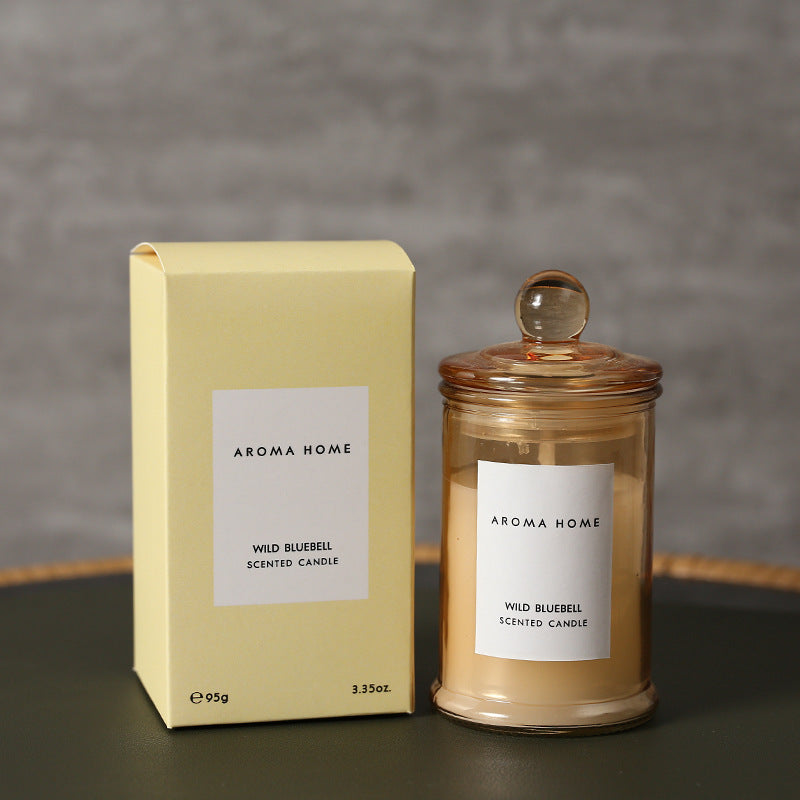 Bougie d'aromathérapie en cire de soja en forme de théière