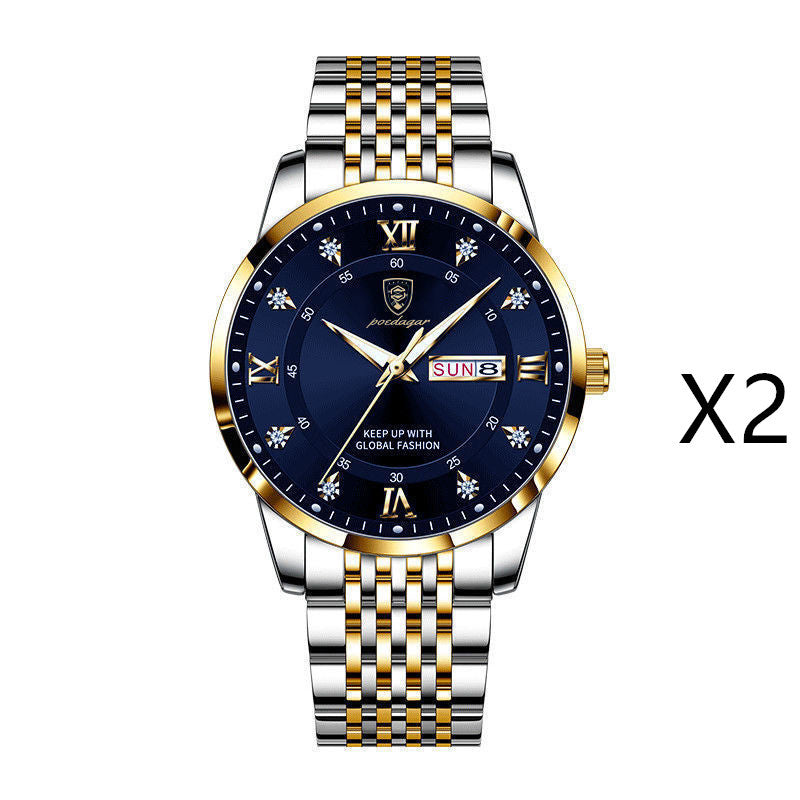 Nouvelle montre homme étanche avec calendrier lumineux - LUXARAH