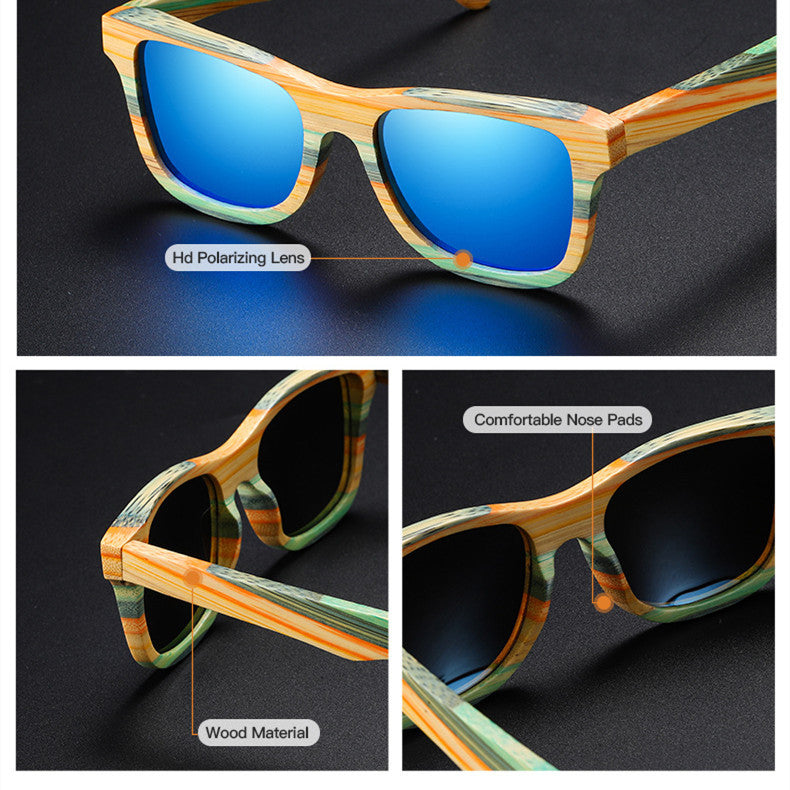 Lunettes de soleil en bois et bambou polarisées
