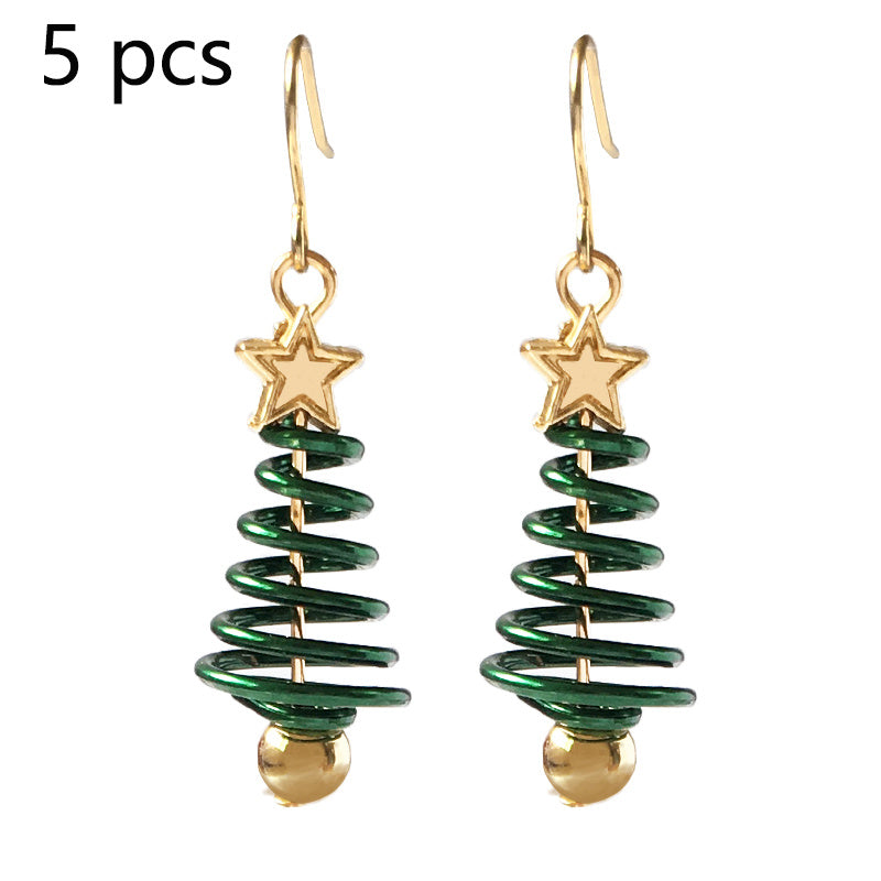 Boucles d'oreilles de Noël DIY en forme d'étoile et d'arbre de Noël